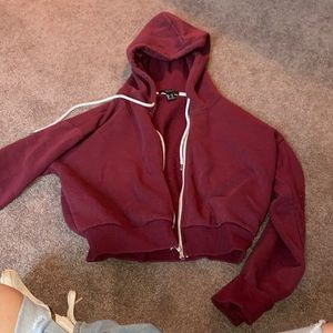 Forever 21 crop red sweatshirt